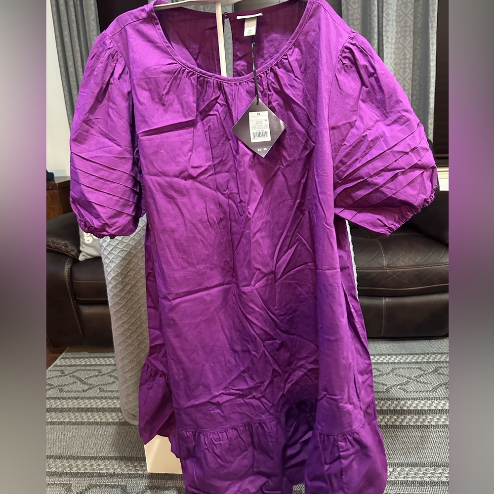 NWT Ava & Viv purple women’s dress SZ 2X